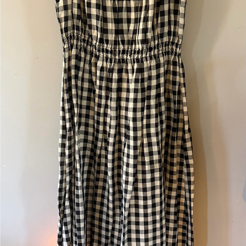 Doen Leslie Gingham Pleated Maxi Dress in Marilyn Plaid, Size Small - Picture 9 of 10
